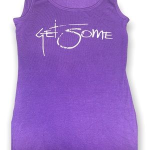 Women’s purple slogan tank top